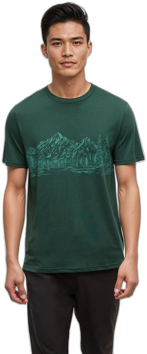 Mountain Scenic T-Shirt - Mens - forest pine / jade 1
