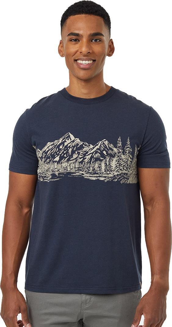 Mountain Scenic T-Shirt - Mens - midnight blue / pale oak 1