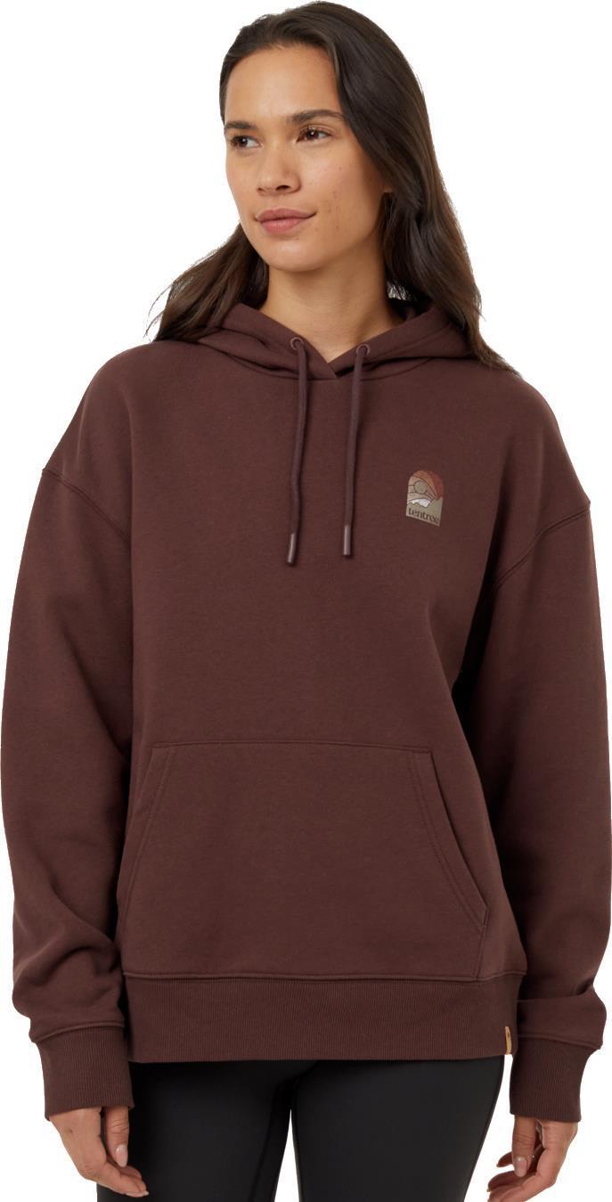 Mountain Skyline Hoodie - Womens - Deep Mahogany / Alfalfa 1