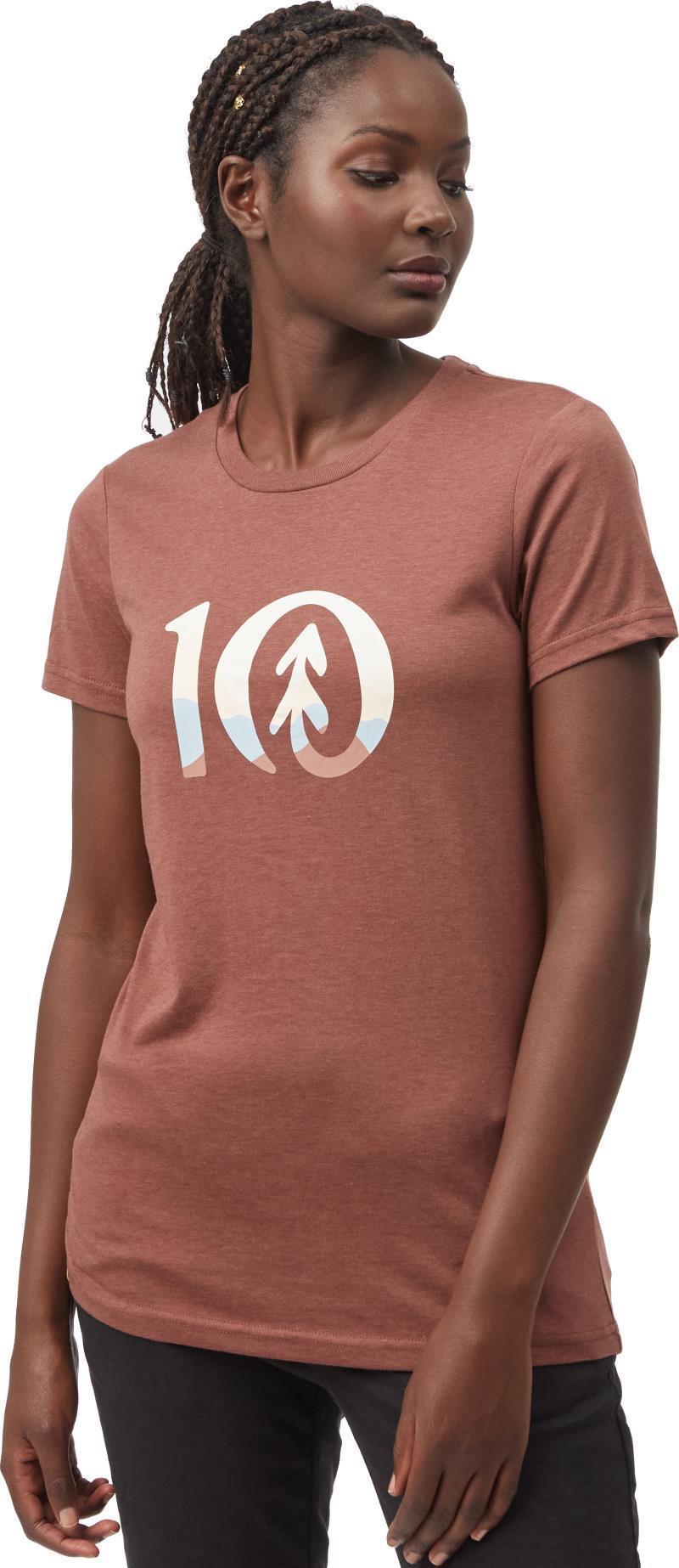 Mountain Sunset Ten Logo - Womens - mesa red 1