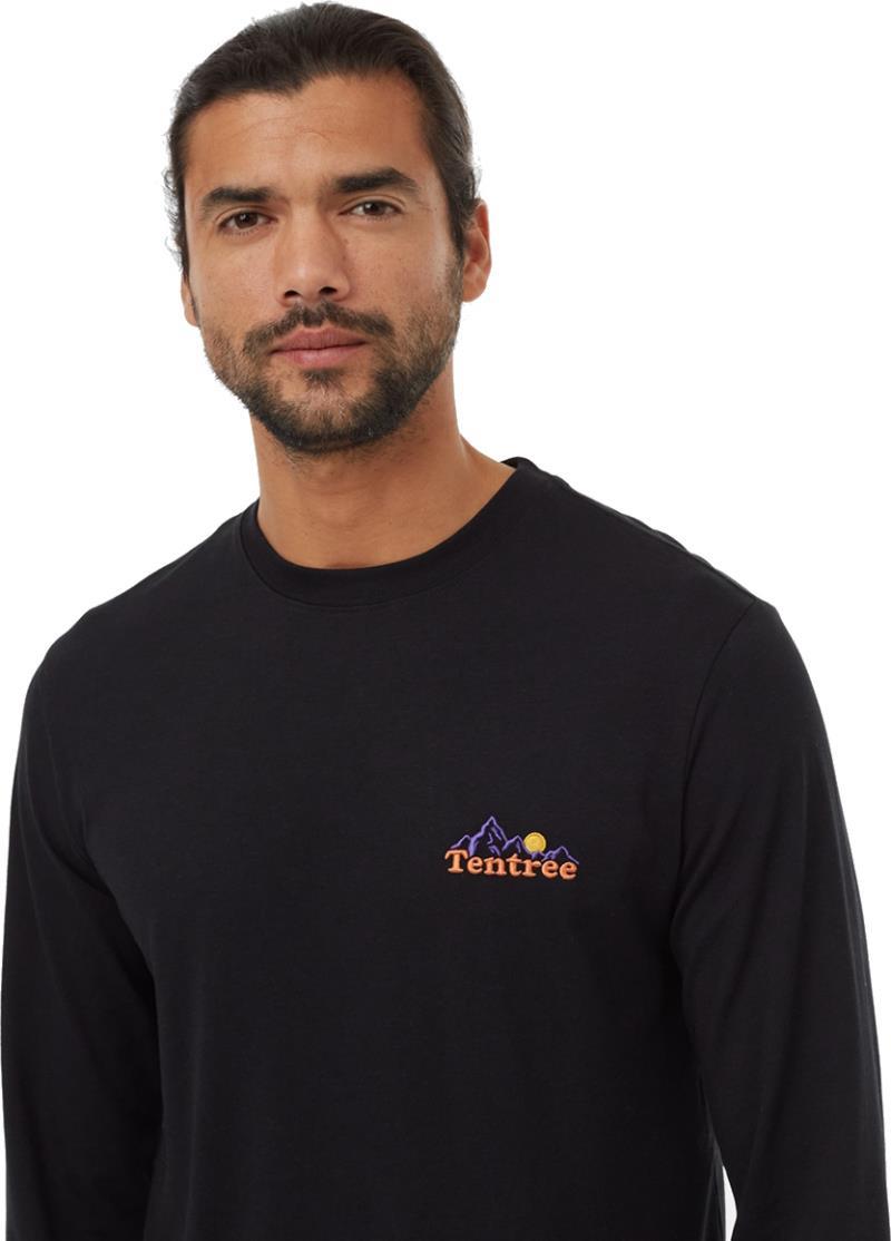 Mountain Wordmark LS - Mens - meteorite black / mecca orange 1