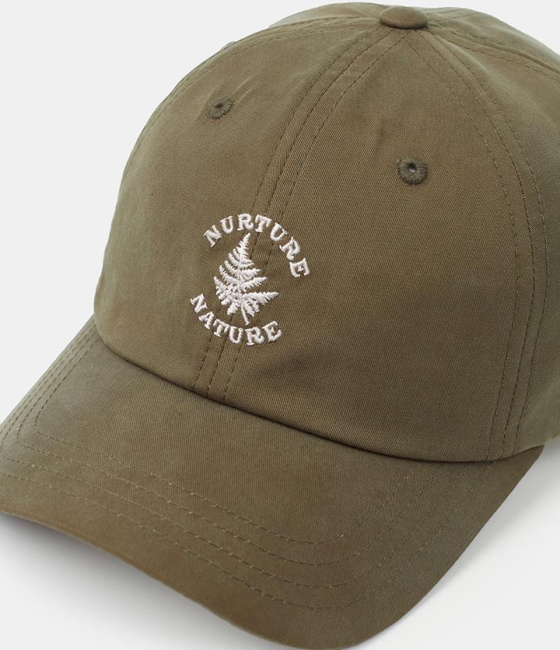 Nurture Nature Peak Hat - olive night green 1