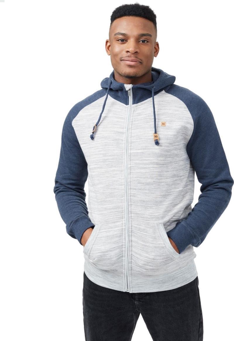 Oberon Zip Hoodie - Mens - Hi Rise Grey Space Dye / Dress Blue Heather 1