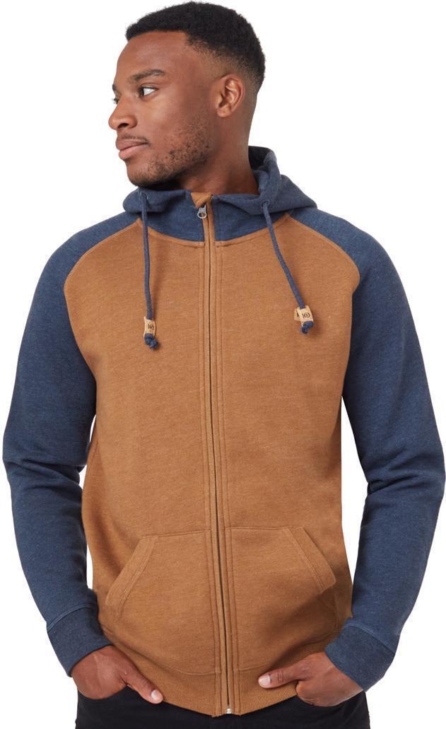Oberon Zip Hoodie - Mens - Rubber Brown Heather / Dark Ocean Blue Heather 1