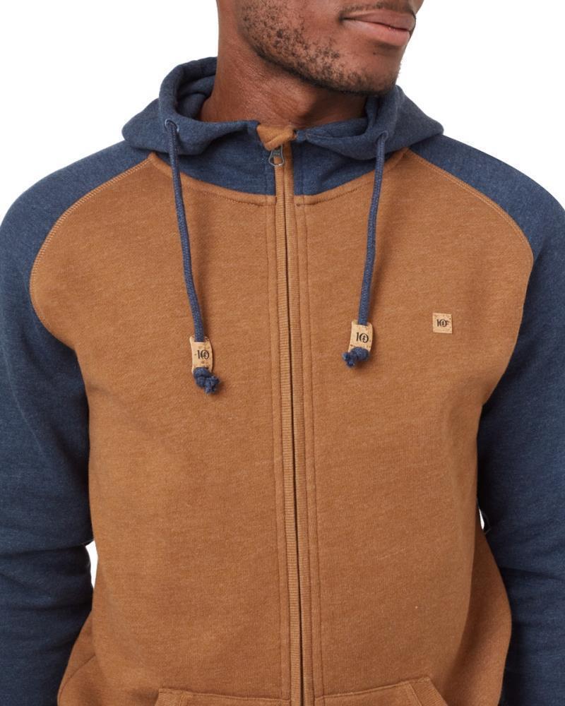 Oberon Zip Hoodie - Mens - Rubber Brown Heather / Dark Ocean Blue Heather 2