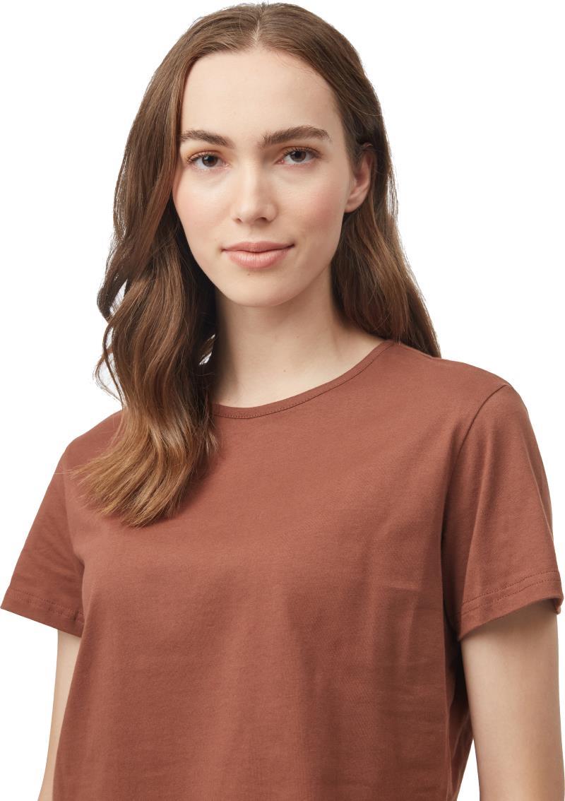 Organic Cotton Relaxed Cropped T-Shirt - Womens - sepia 1