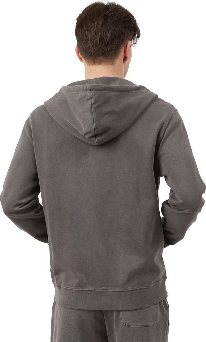 Organic French Terry Full Zip Hoodie - Mens - granite grey 1