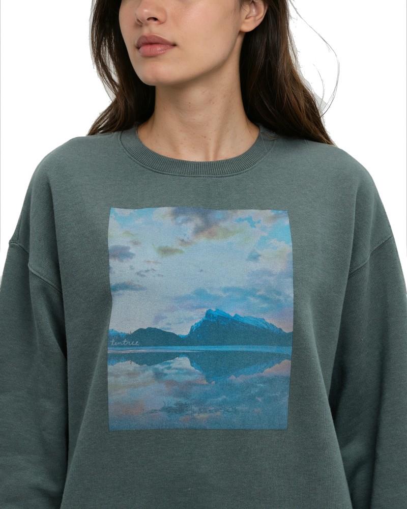 Parks Dusk Mountain Crew - Womens - pine green / dusk mountain 1