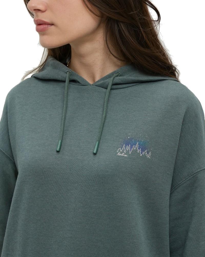 Parks Landscape Oversized Hoodie - Womens - pine green / pale oak 1