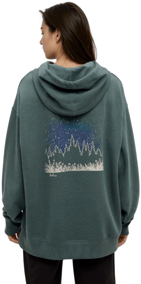 Parks Landscape Oversized Hoodie - Womens - pine green / pale oak 1