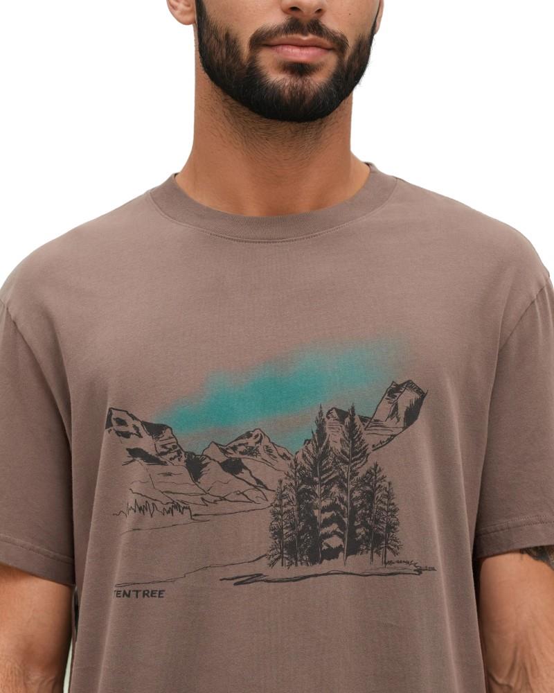 Parks Landscape Relaxed T-Shirt - Mens - ashwood / midnight blue 1