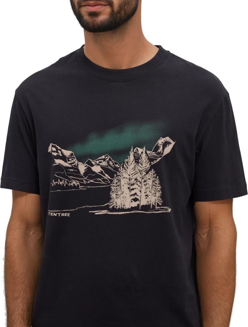 Parks Landscape Relaxed T-Shirt - Mens - meteorite black / pine green 1