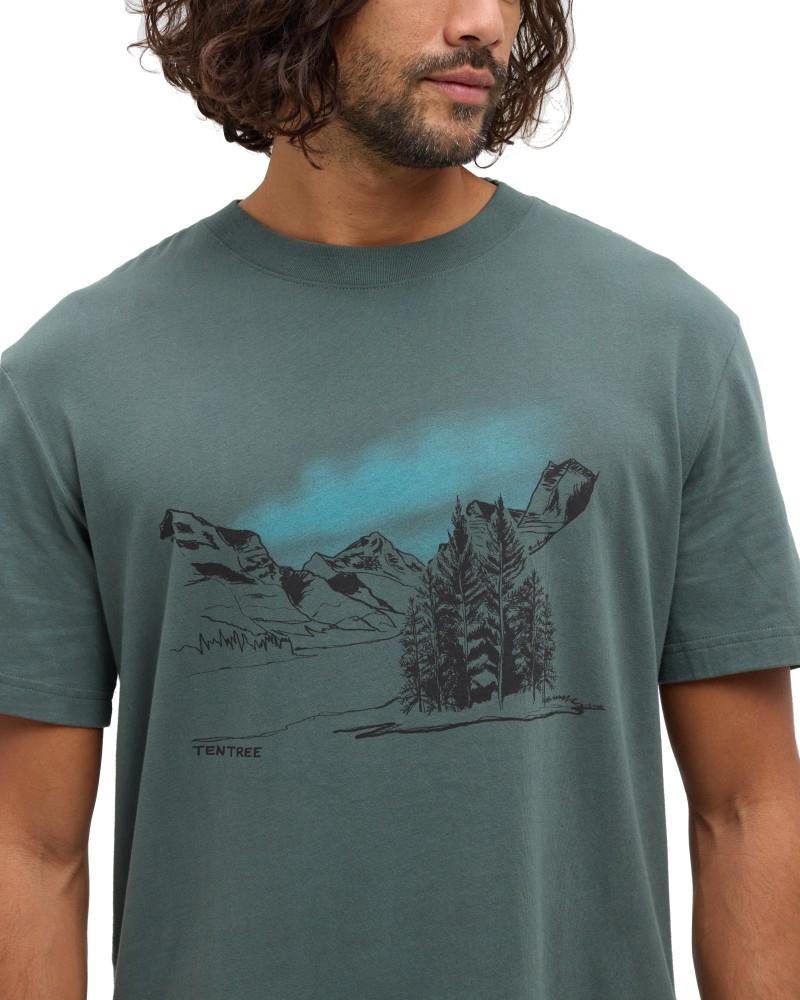 Parks Landscape Relaxed T-Shirt - Mens - pine green / meteorite black 1