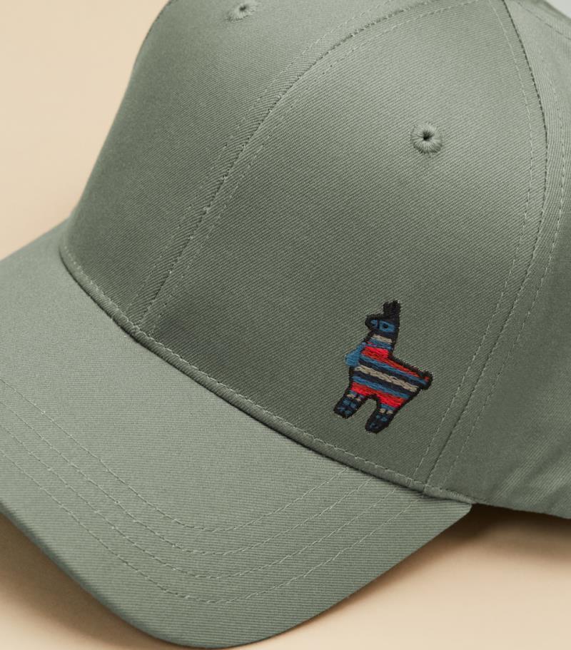 Peru Embroidered Llama Elevation Hat - agave green 1