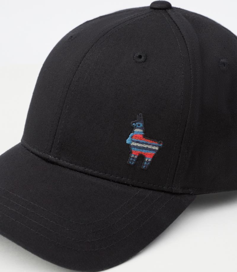 Peru Embroidered Llama Elevation Hat - meteorite black 1