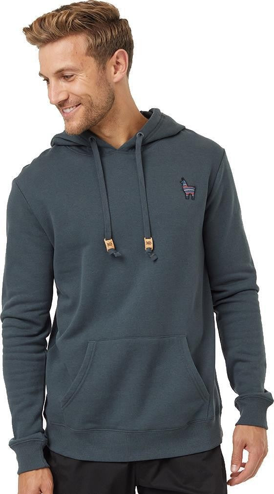 Peru Embroidered Llama Hoodie - Mens - forest river green / tide 1