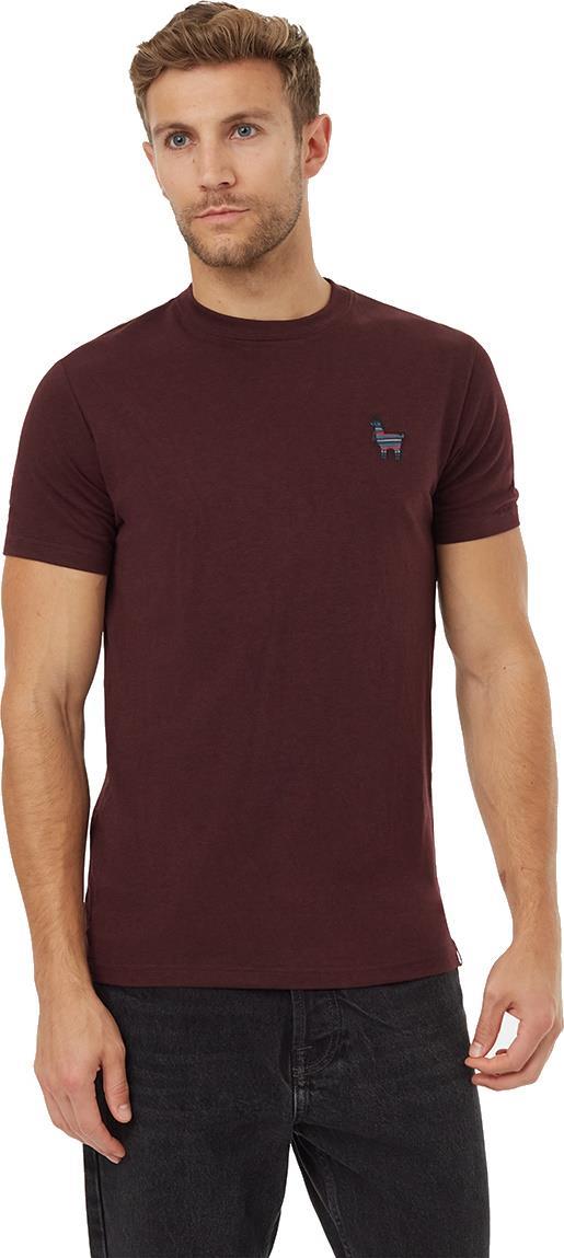 Peru Embroidered Llama T-Shirt - Mens - Mulberry / Tide 1