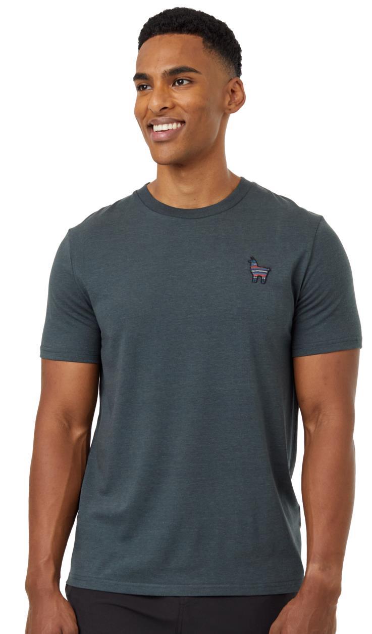 Peru Embroidered Llama T-Shirt - Mens - forest river green / tide 1