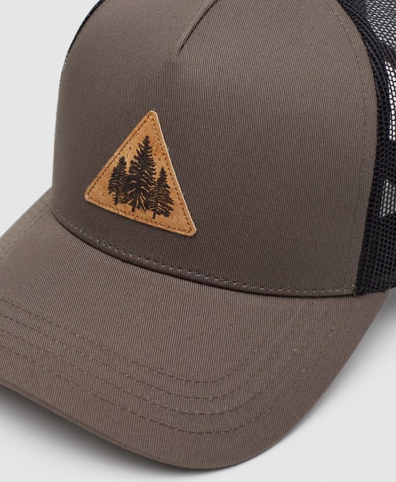 Pine Trio Altitude Hat - timber / cork patch 1