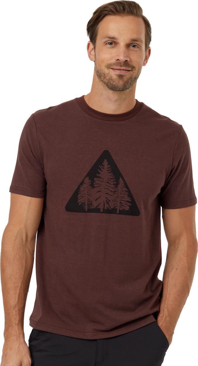 Pine Trio T-Shirt - Mens - Deep Mahogany / Black Bean 1
