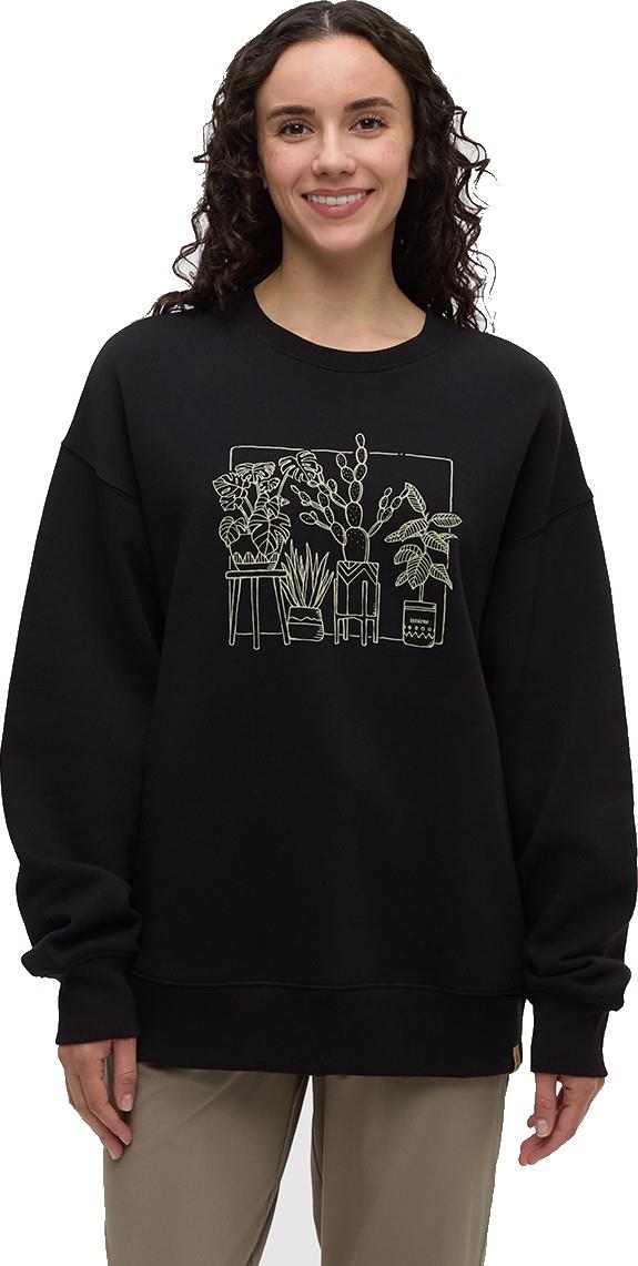 Plant Club Relaxed Crew - Womens - meteorite black / sand stone 1