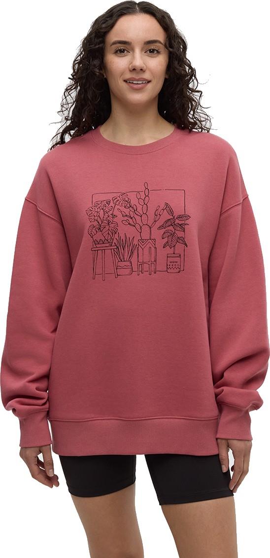 Plant Club Relaxed Crew - Womens - rosewood / graphite 1