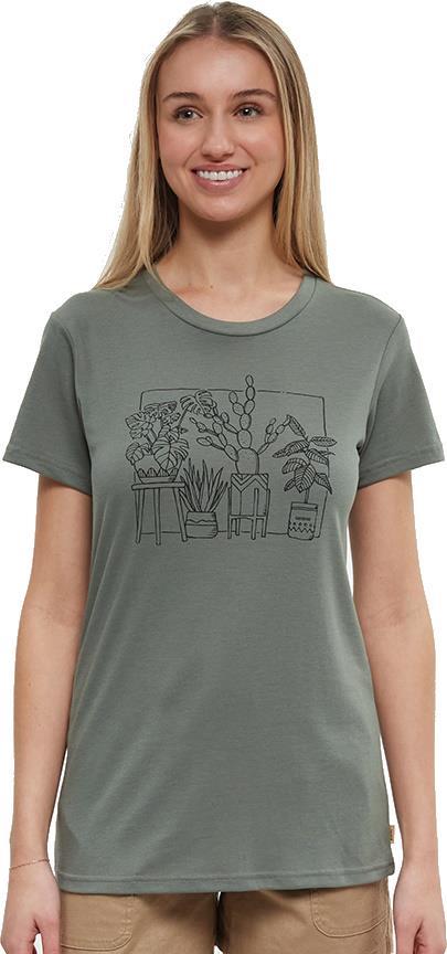 Plant T-Shirt - Womens - agave green / meteorite black 1