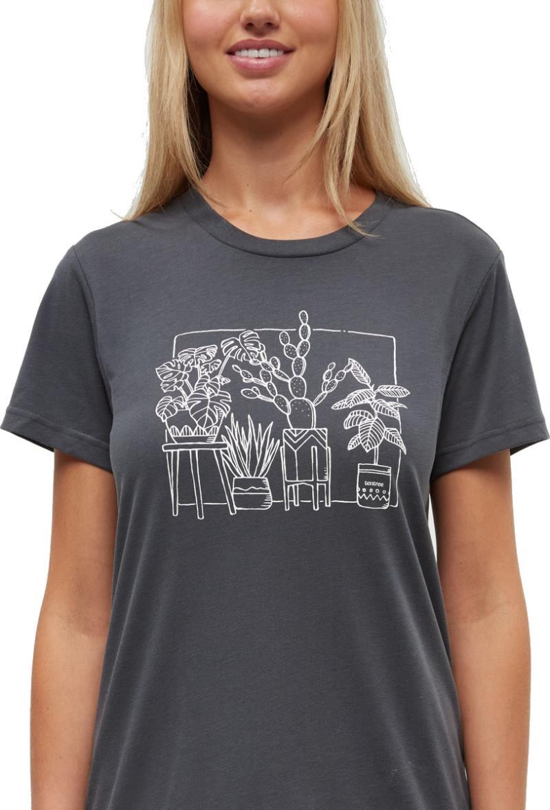Plant T-Shirt - Womens - graphite / vintage white 1