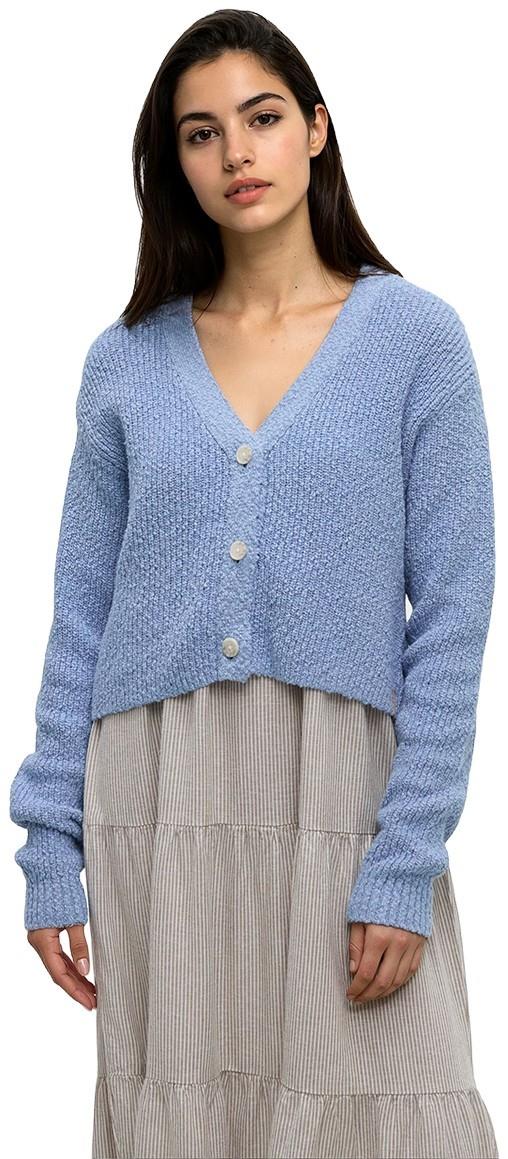 Poplar Cardigan - Womens - lakeside blue 1