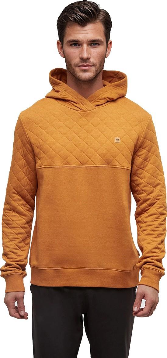 Quilted Block Hoodie - Mens - burnt caramel heather 1