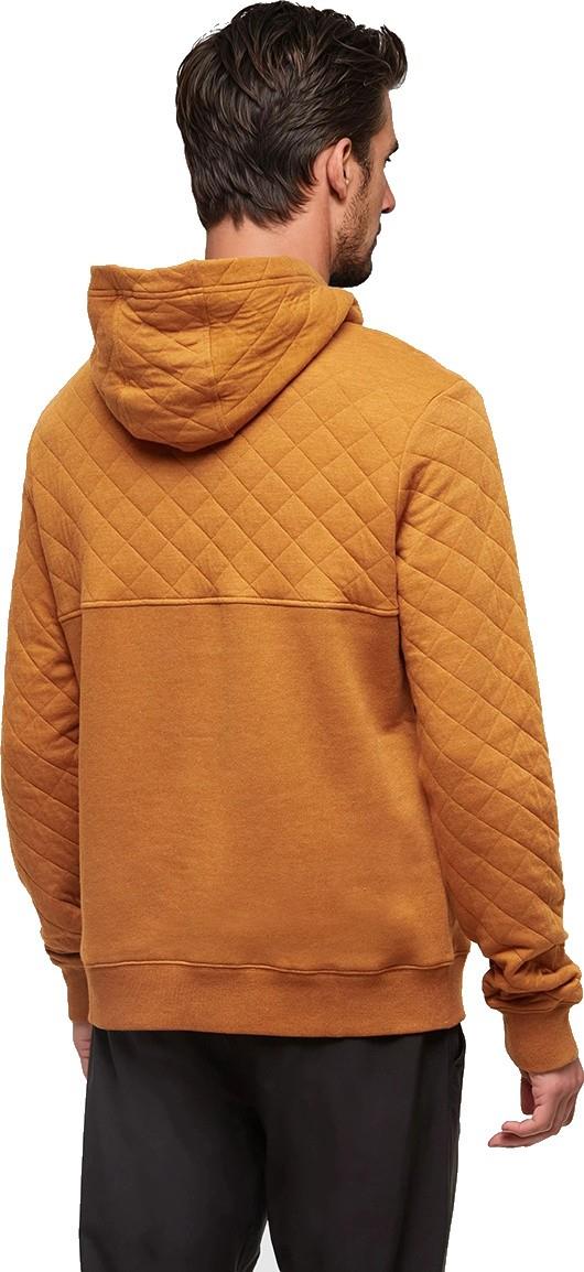 Quilted Block Hoodie - Mens - burnt caramel heather 1