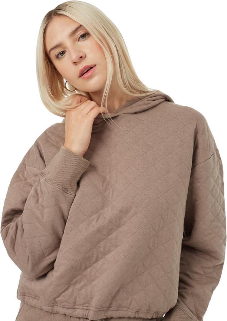 Quilted Hoodie - Womens - fossil 1