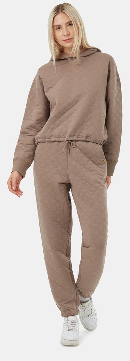 Quilted Hoodie - Womens - fossil 1