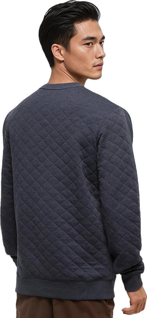 Quilted Reynard Crew - Mens - midnight blue heather 1