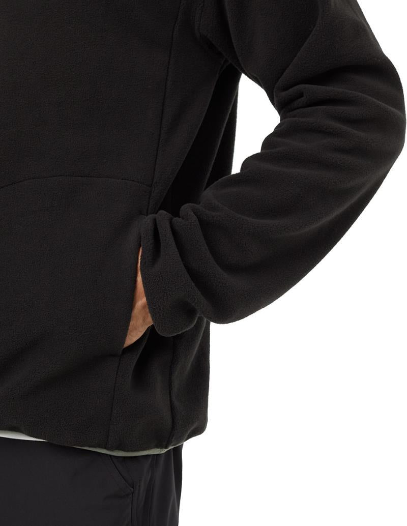 Recycled MicroFleece Contrast 1/4 Snap - Mens - meteorite black / agave green / forest river green 1