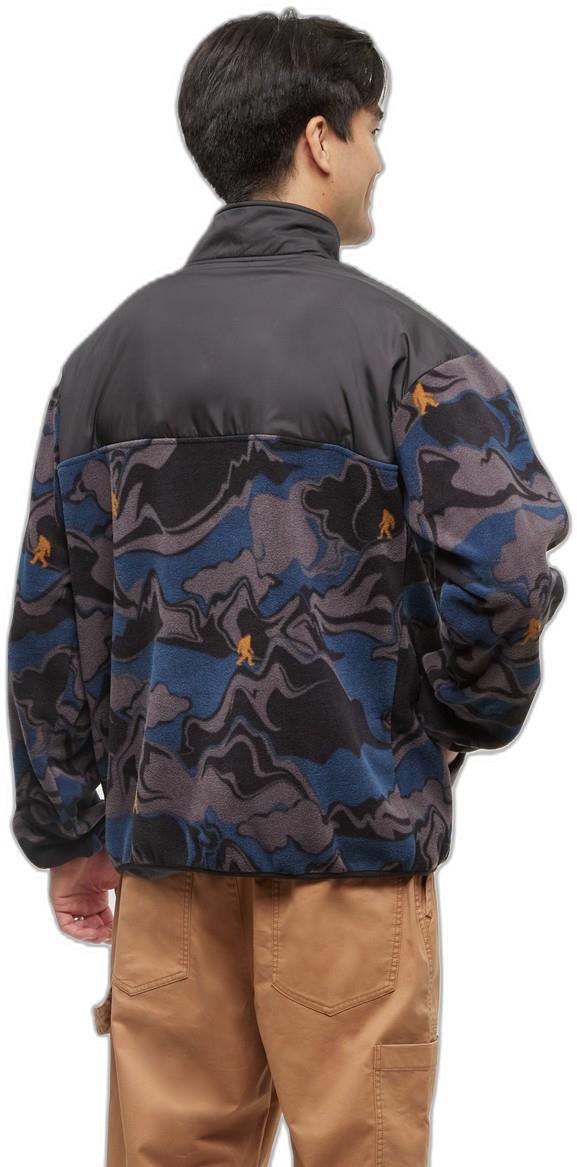 Recycled MicroFleece Contrast 1/4 Snap - Mens - mountain sasquatch / meteorite black 1