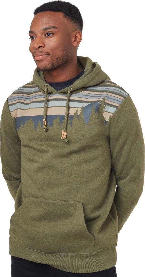 Retro Juniper Hoodie - Mens - Olive Night Green Heather 1