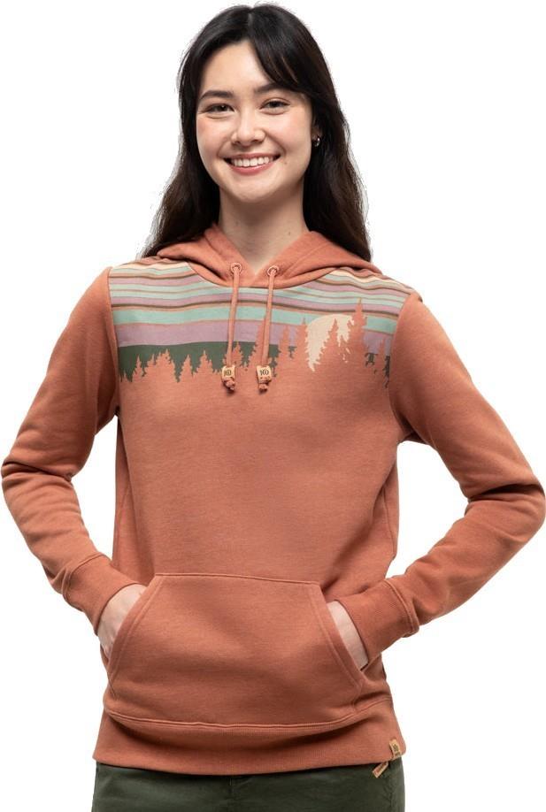 Retro Juniper Hoodie - Womens - clay tile heather / deep olive 1