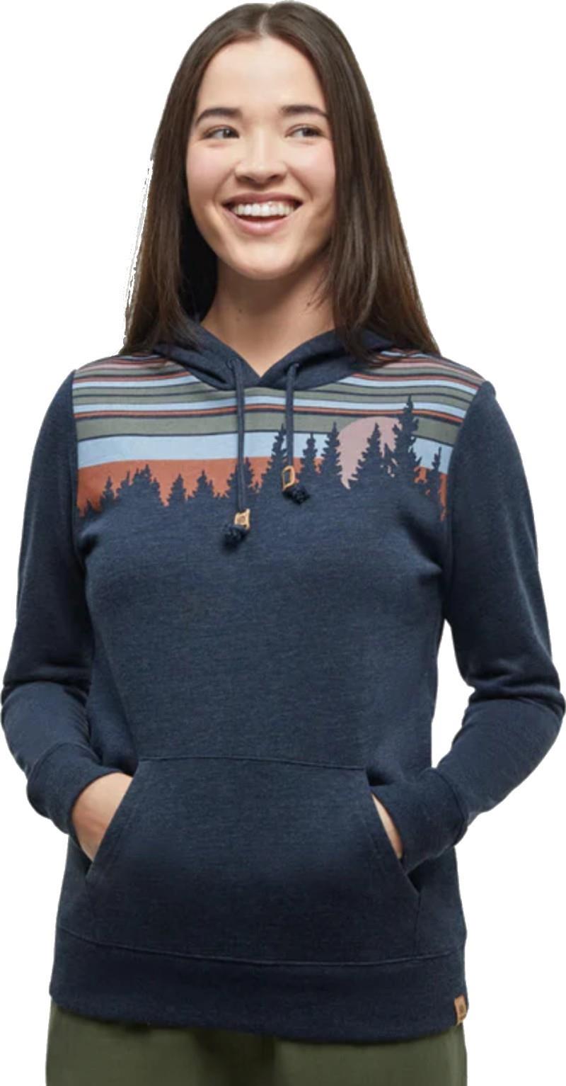 Retro Juniper Hoodie - Womens - midnight blue heather / blue haze 1