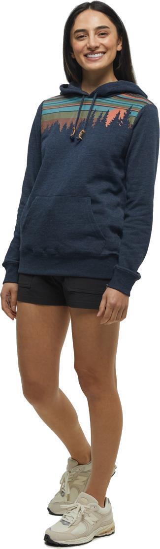 Retro Juniper Hoodie - Womens - midnight blue heather / terracotta 1