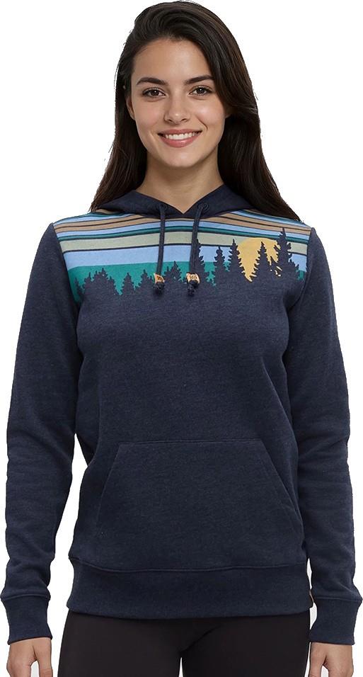 Retro Juniper Hoodie - Womens - midnight blue heather / tidal teal 1