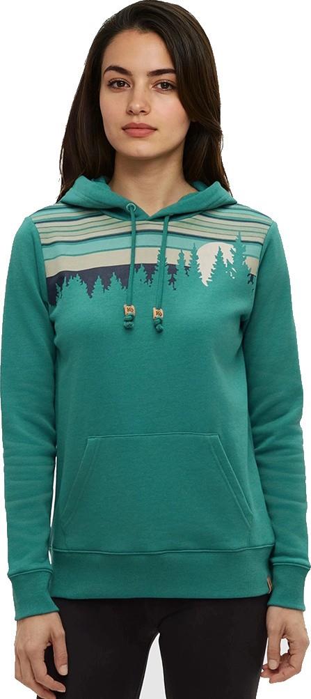 Retro Juniper Hoodie - Womens - tidal teal heather / midnight blue 1