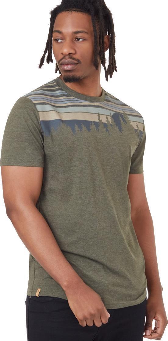 Retro Juniper T-Shirt - Mens - Olive Night Green Heather 1