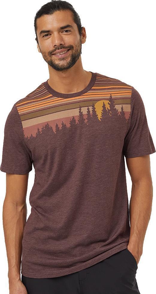 Retro Juniper T-Shirt - Mens - deep mahogany heather / sandstone 1