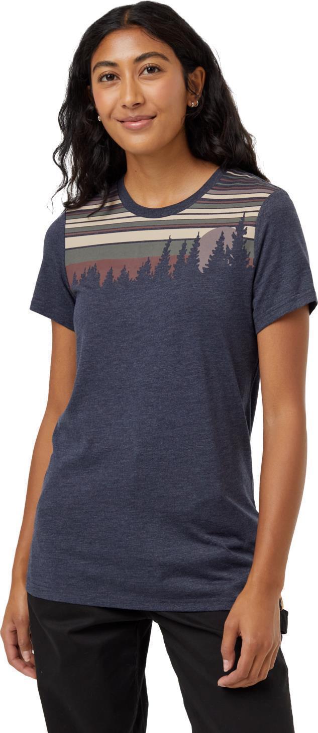 Retro Juniper T-Shirt - Womens - Midnight Blue Heather / Mineral 1