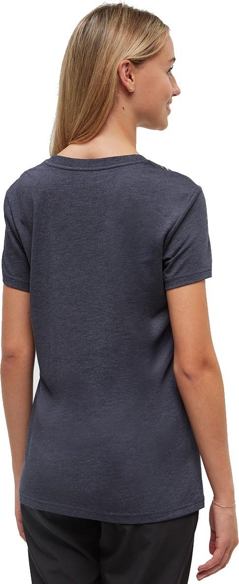 Retro Juniper T-Shirt - Womens - midnight blue heather / camel 1