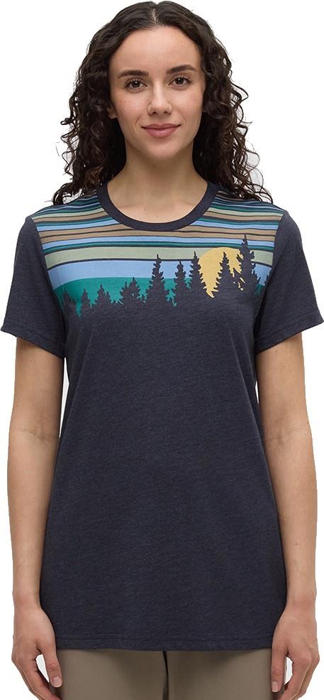 Retro Juniper T-Shirt - Womens - midnight blue heather / tidal teal 1