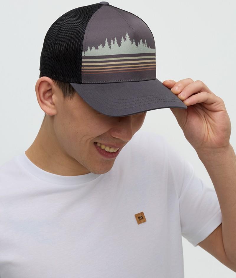 Retro Treeline Altitude Hat - graphite / light moss 1