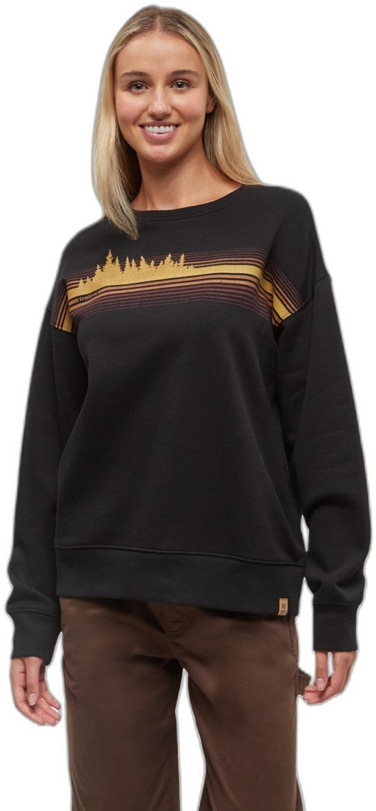 Retro Treeline Crew - Womens - meteorite black / harvest gold 1