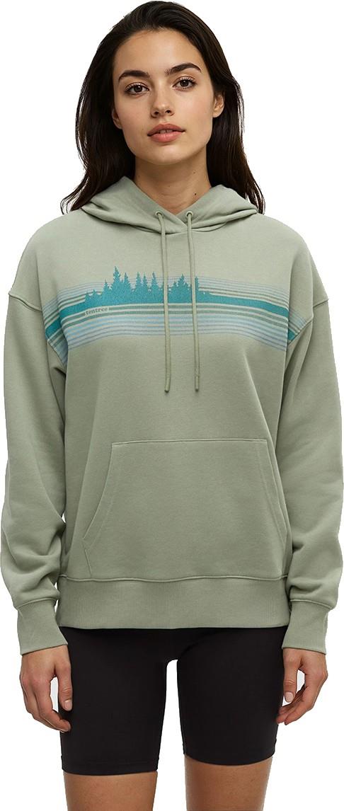 Retro Treeline Relaxed Hoodie - Womens - light moss / tidal teal 1